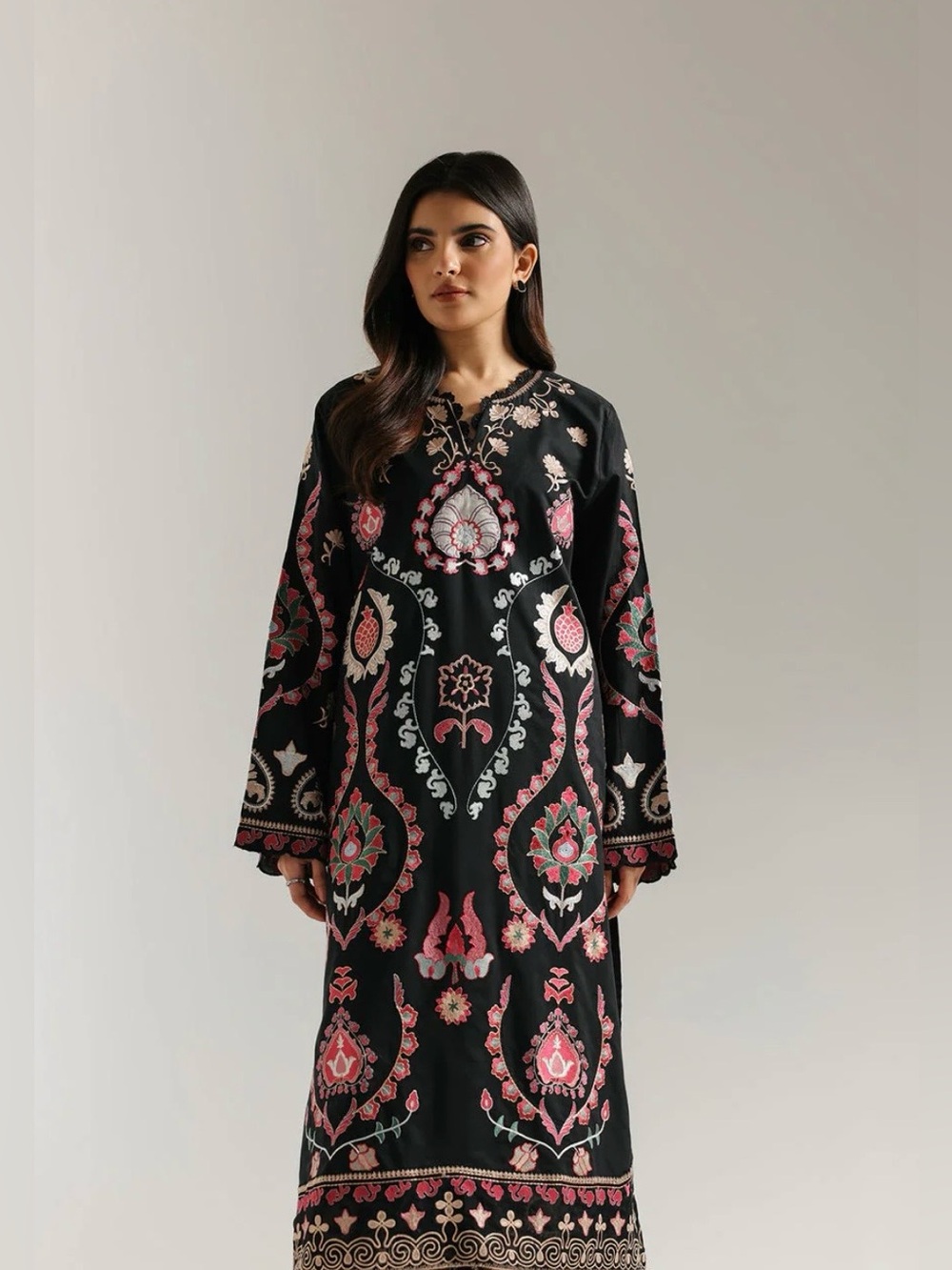 Ethnic brand embroidery shirt Indian Pakistani